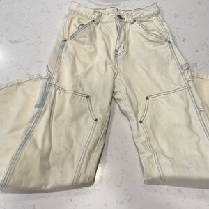 Bdg High Rise Carpenter Size 25 Womens White Wash Jeans